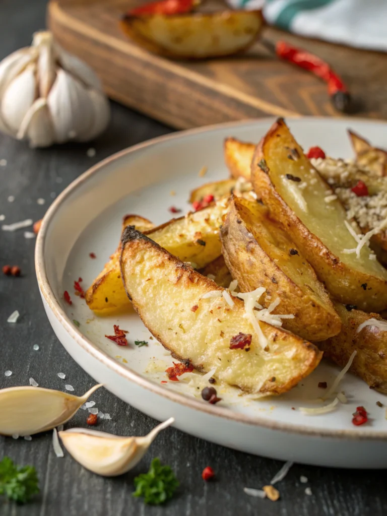 Baked Garlic Parmesan Potato Wedges – My Grandma’s Pie