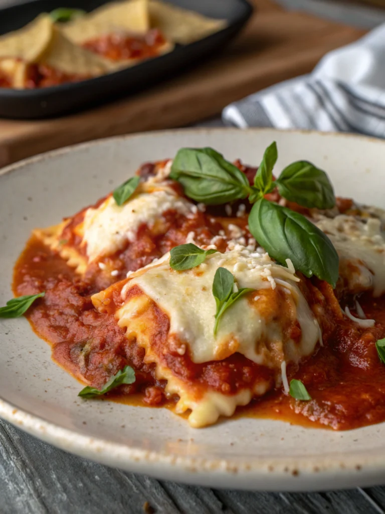 Easy Crockpot Ravioli Lasagna Recipe