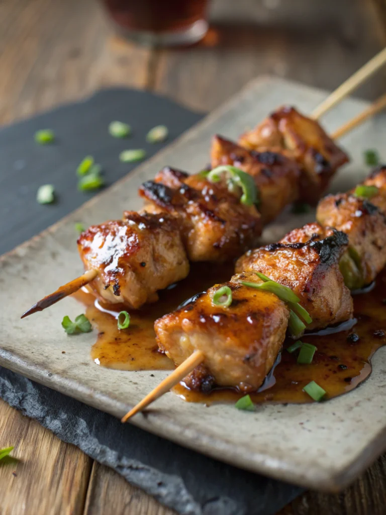 Honey Garlic Chicken Skewers