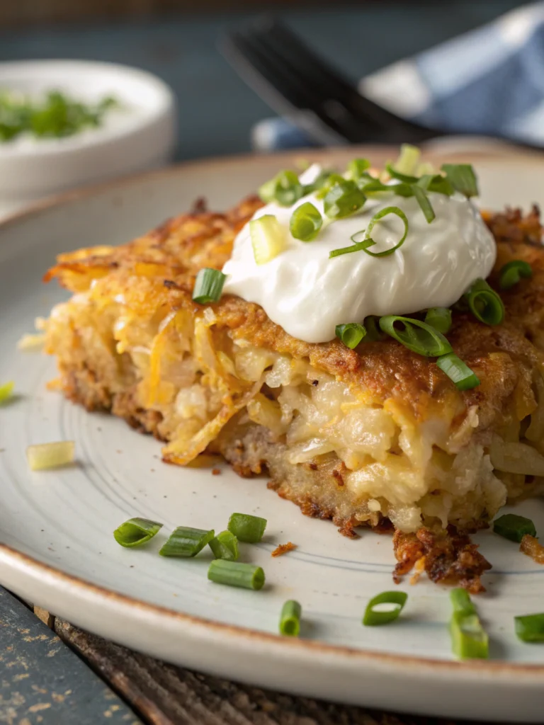 Easy Sour Cream and Onion Hash Brown Casserole