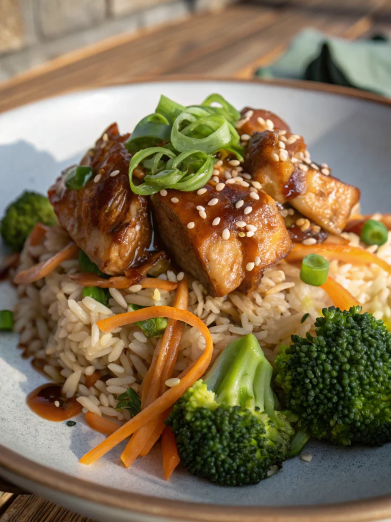 Teriyaki Chicken and Rice Casserole