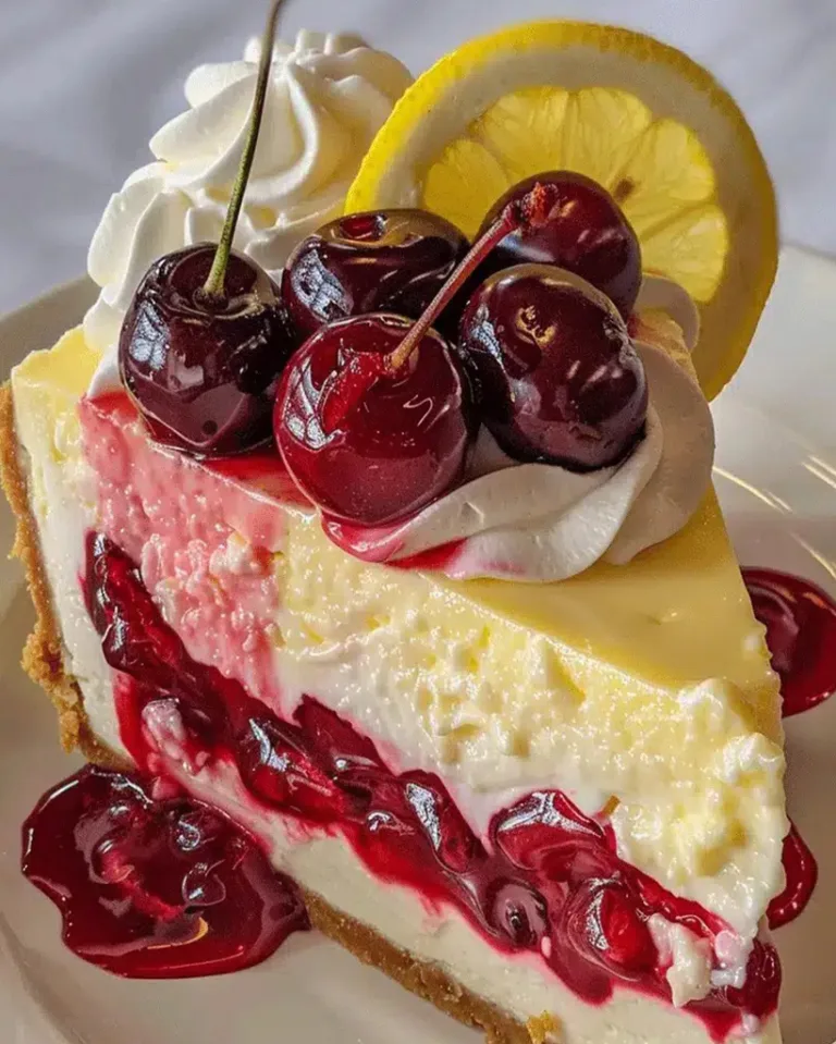 Best Cherry Lemon Cheesecake Recipe – No-Bake Delight