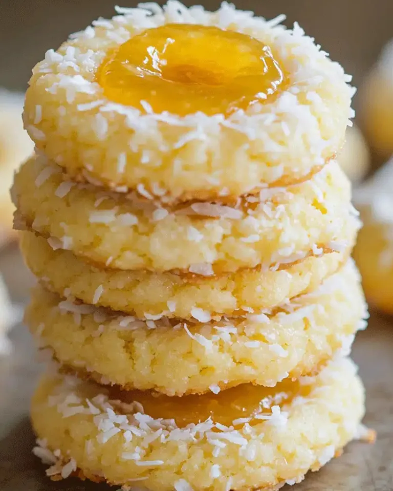 Best Coconut Thumbprint Cookies with Pineapple Filling