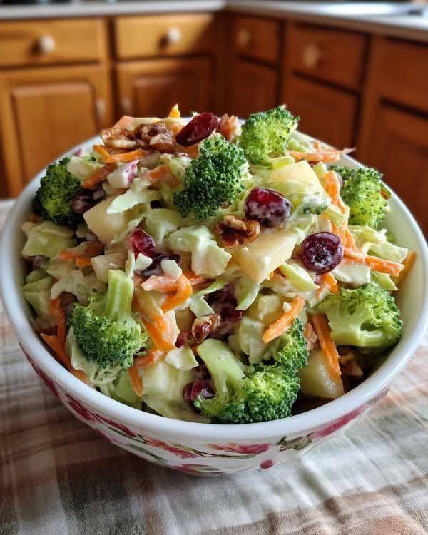 Easy Creamy Crunchy Broccoli Apple Slaw – Ready in 30 Minutes