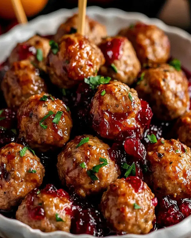 Ultimate Holiday Meatballs with Cranberry Orange Sauce