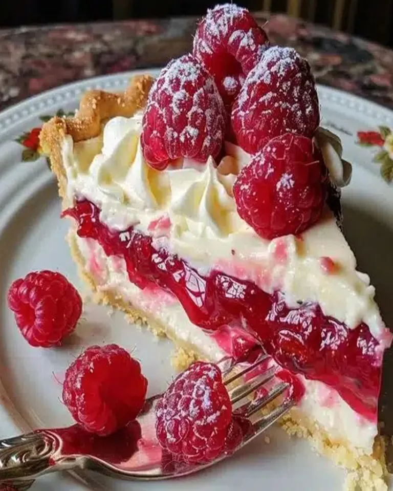 Easy Lemon Raspberry Layered Pie Recipe – No-Bake Delight