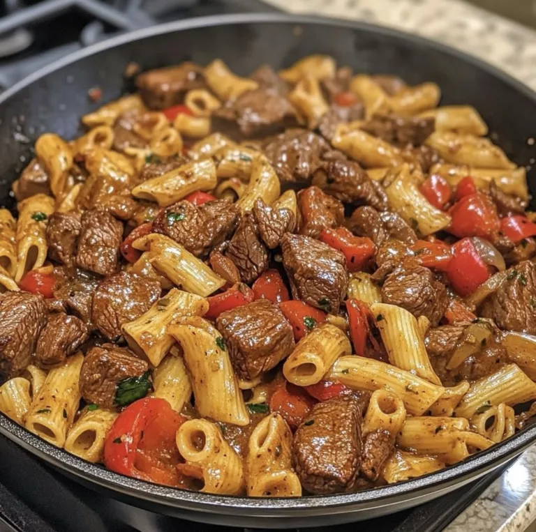 Easy One-Pot Zesty Steak Pasta Ready in 30 Minutes