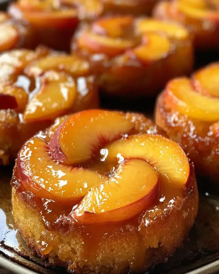 Easy Peach Upside-Down Mini Cakes Ready in 30 Minutes