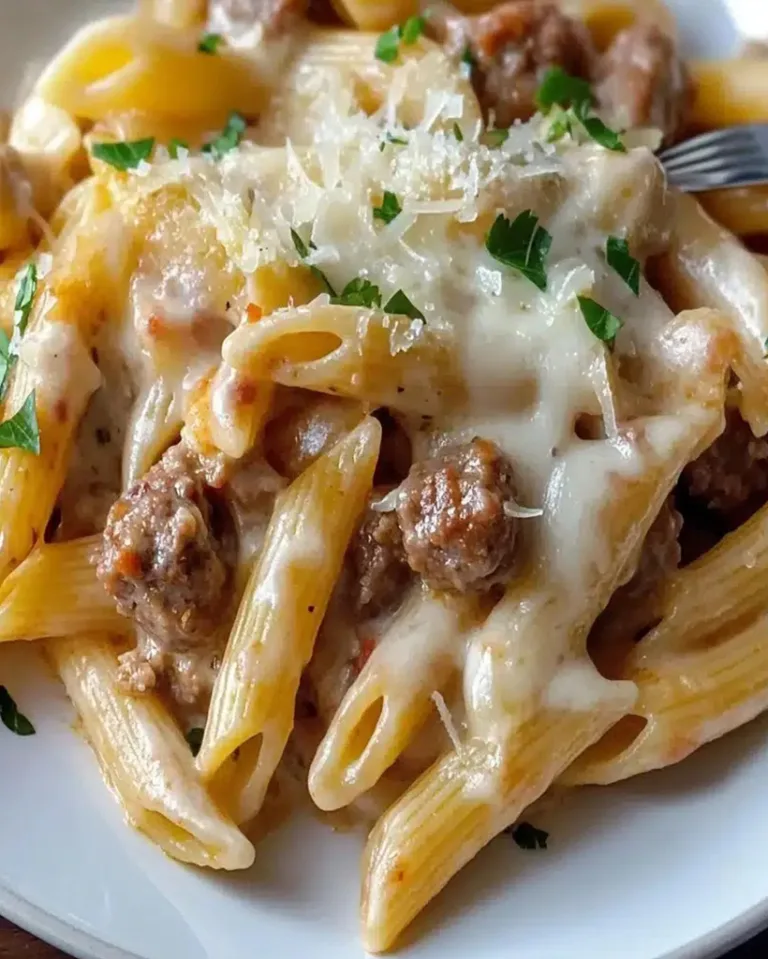 Ultimate Rich Creamy Penne with Savory Italian Sausage