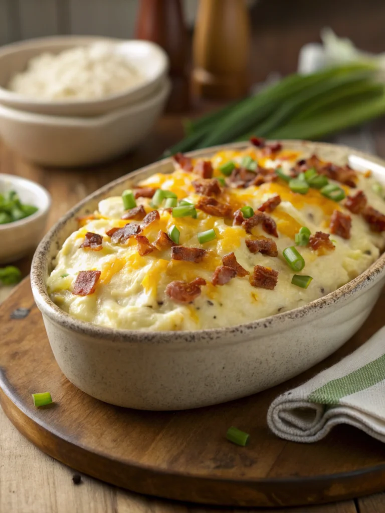 Best Twice Baked Potato Casserole – Creamy & Cheesy