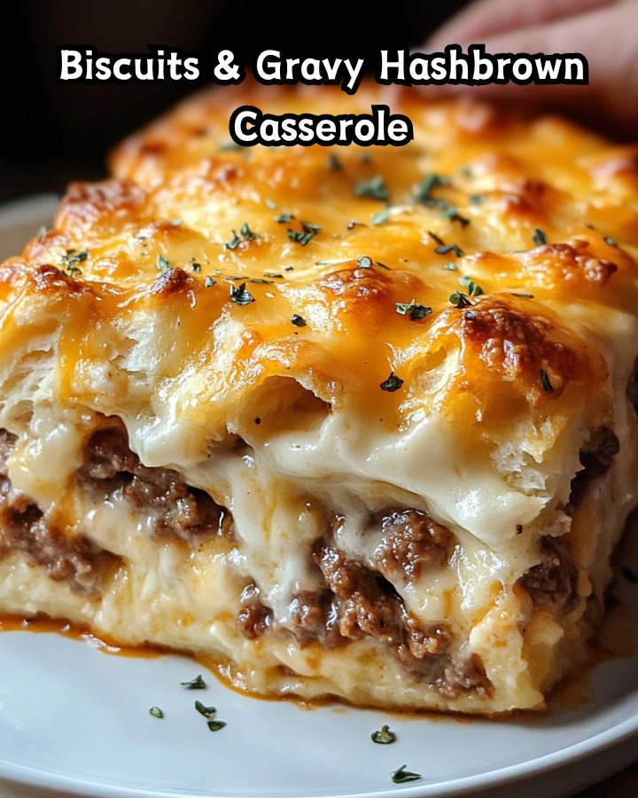 Easy Biscuits & Gravy Hashbrown Casserole Ready in 30 Minutes