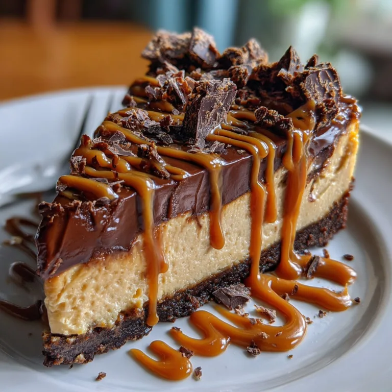 Best Caramel Chocolate Coffee Cheesecake – No-Bake Delight