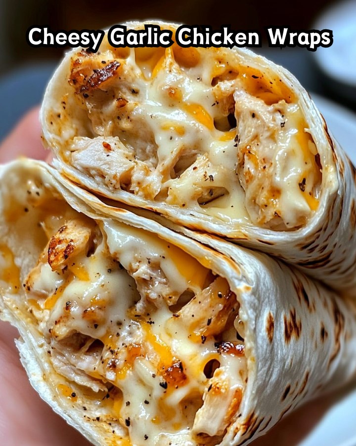 Easy Cheesy Garlic Chicken Wraps Ready in 30 Minutes