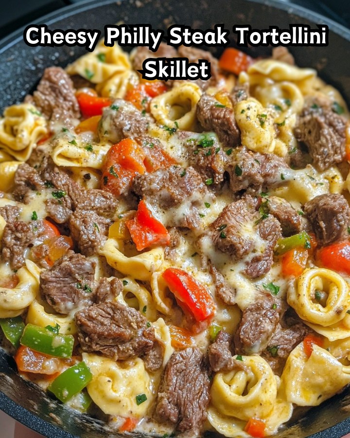 Easy Cheesy Philly Steak Tortellini Skillet Ready in 30 Minutes
