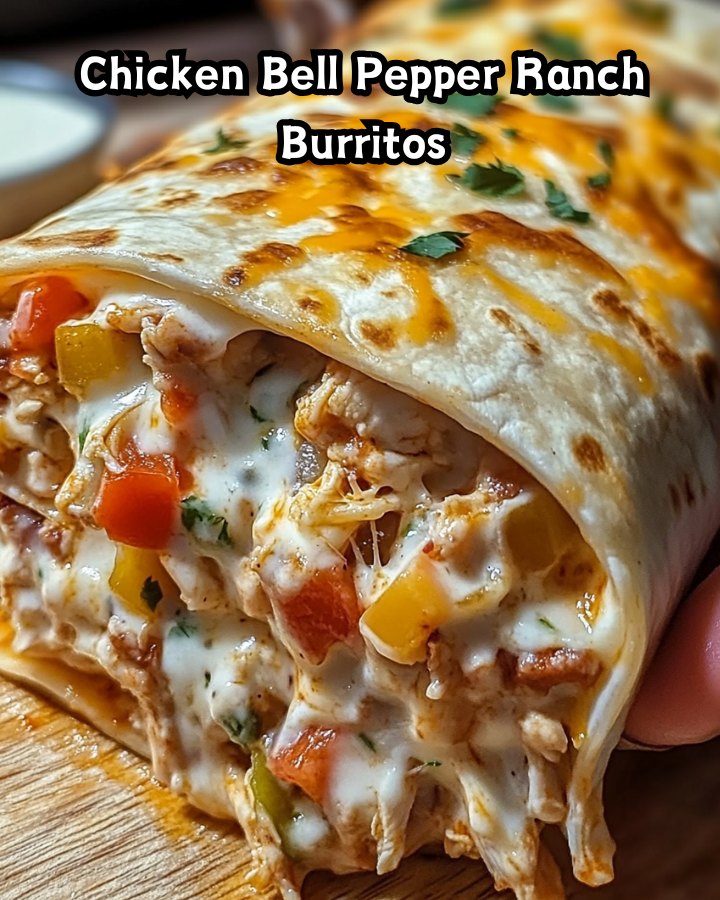 Easy Chicken Bell Pepper Ranch Burritos Ready in 30 Minutes