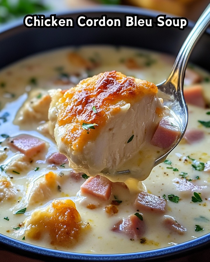Easy Chicken Cordon Bleu Soup Ready in 30 Minutes