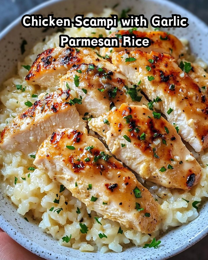 Easy Chicken Scampi with Garlic Parmesan Rice – Ready in 30 Minutes