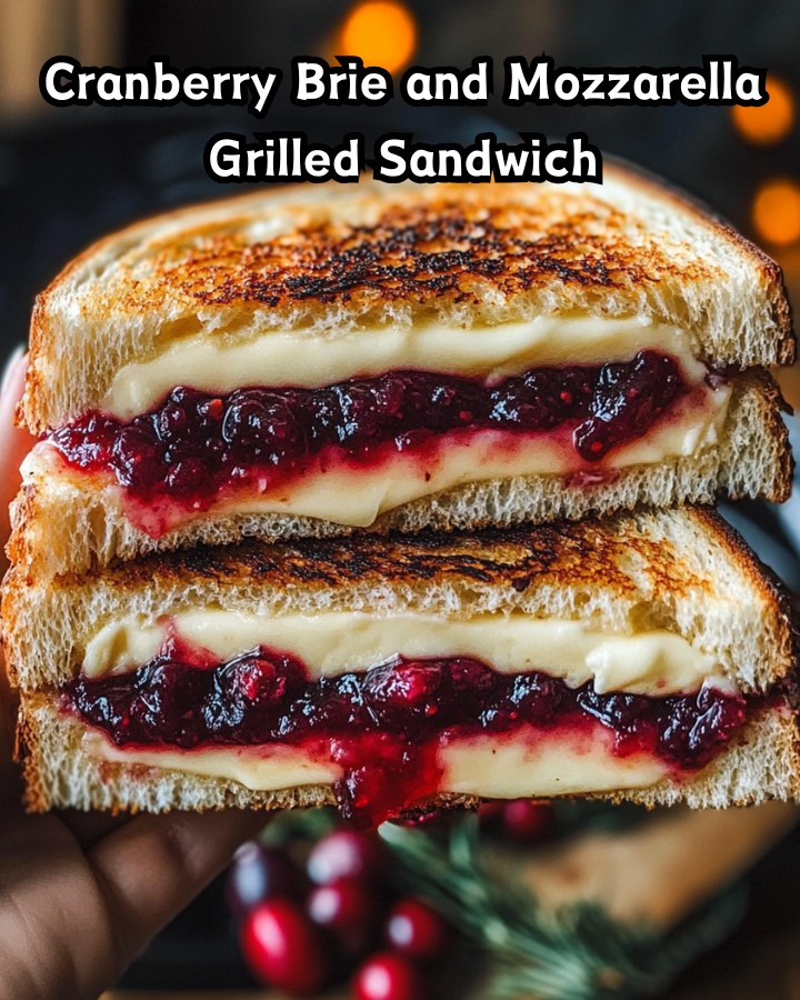 Easy Cranberry Brie and Mozzarella Grilled Sandwich Ready in 30 Minutes