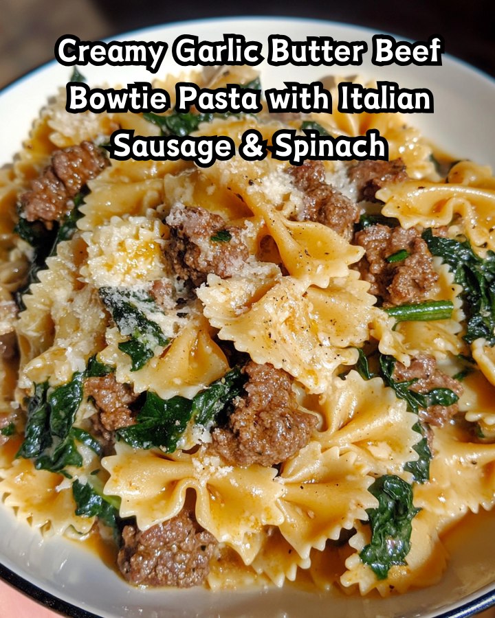 Ultimate Creamy Garlic Butter Beef Bowtie Pasta Ready in 30 Minutes