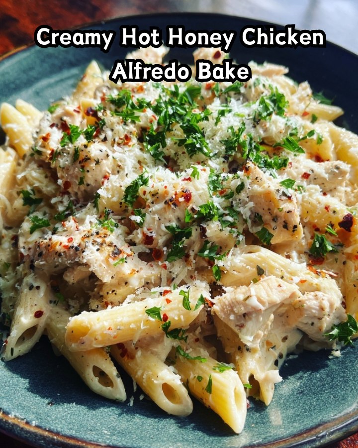 Easy Creamy Hot Honey Chicken Alfredo Bake Ready in 30 Minutes