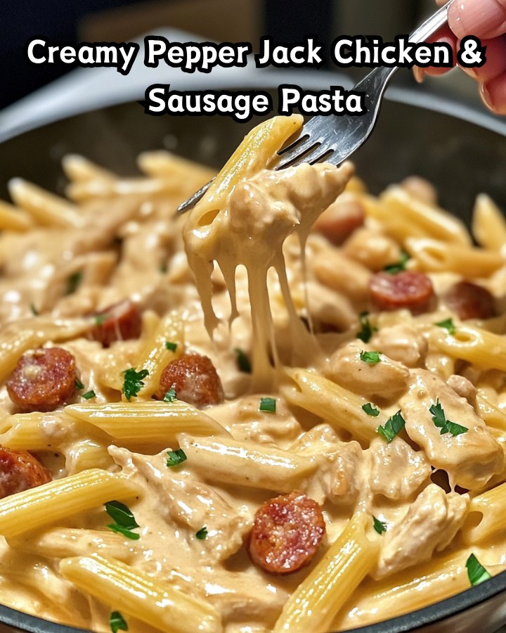 Easy Creamy Pepper Jack Chicken & Sausage Pasta Ready in 30 Minutes