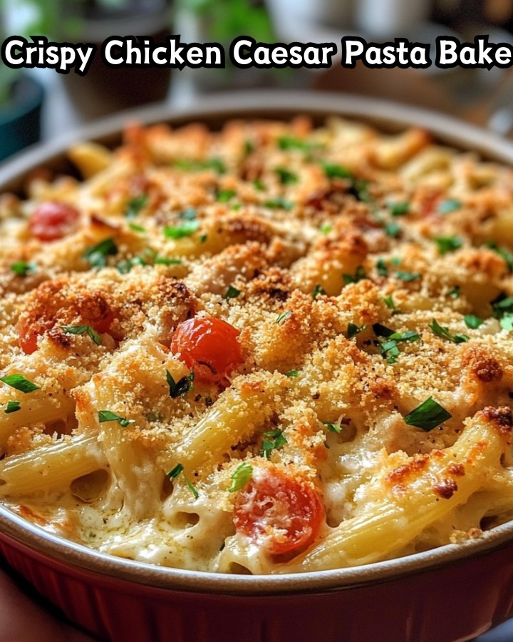 Easy Crispy Chicken Caesar Pasta Bake Ready in 30 Minutes