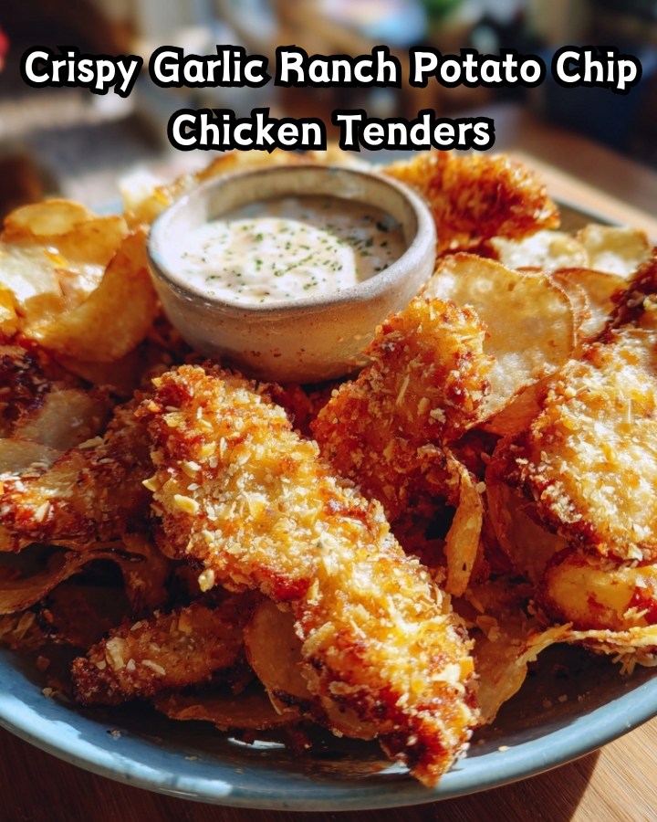 Easy Crispy Garlic Ranch Potato Chip Chicken Tenders