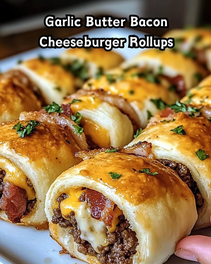 Easy Garlic Butter Bacon Cheeseburger Rollups Ready in 30 Minutes