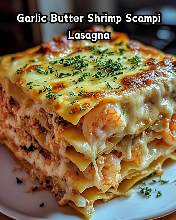 Ultimate Garlic Butter Shrimp Scampi Lasagna Ready in 30 Minutes