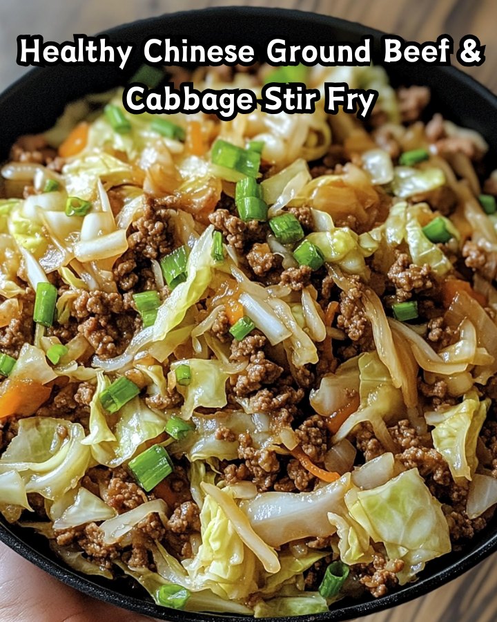 Easy Healthy Chinese Ground Beef & Cabbage Stir Fry Ready in 30 Minutes