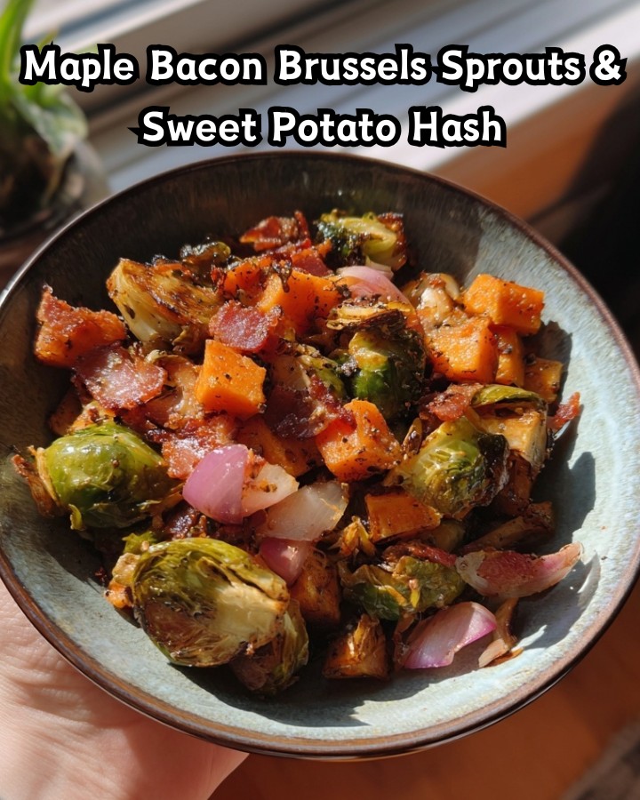 Best Maple Bacon Brussels Sprouts & Sweet Potato Hash Ready in 30 Minutes