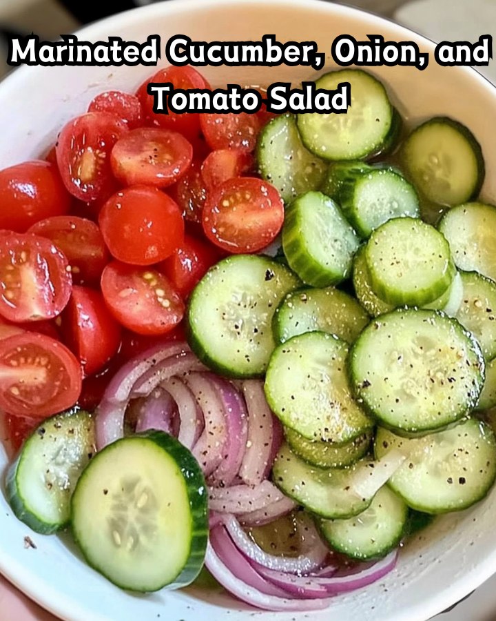 Best Marinated Cucumber, Onion, and Tomato Salad Ready in 30 Minutes