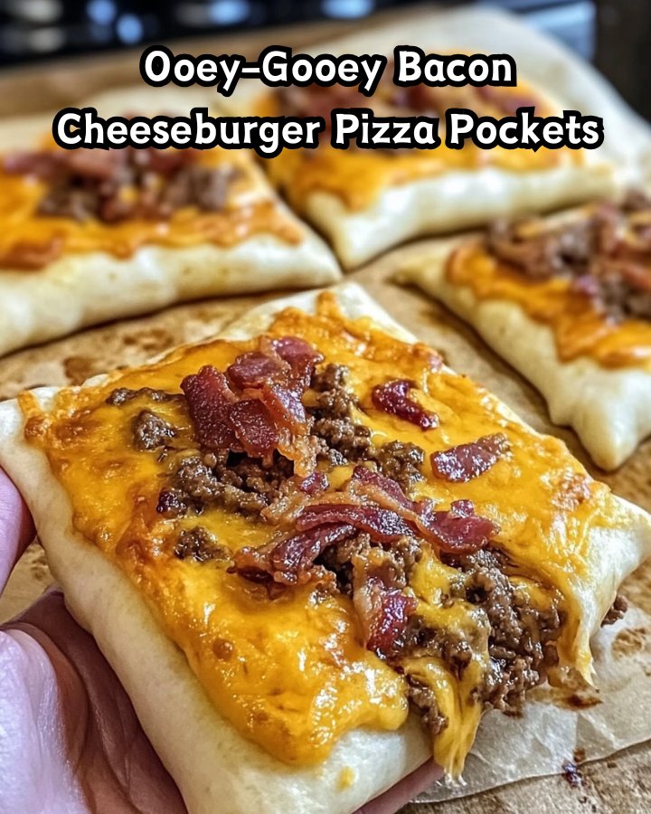 Ultimate Ooey-Gooey Bacon Cheeseburger Pizza Pockets Ready in 30 Minutes