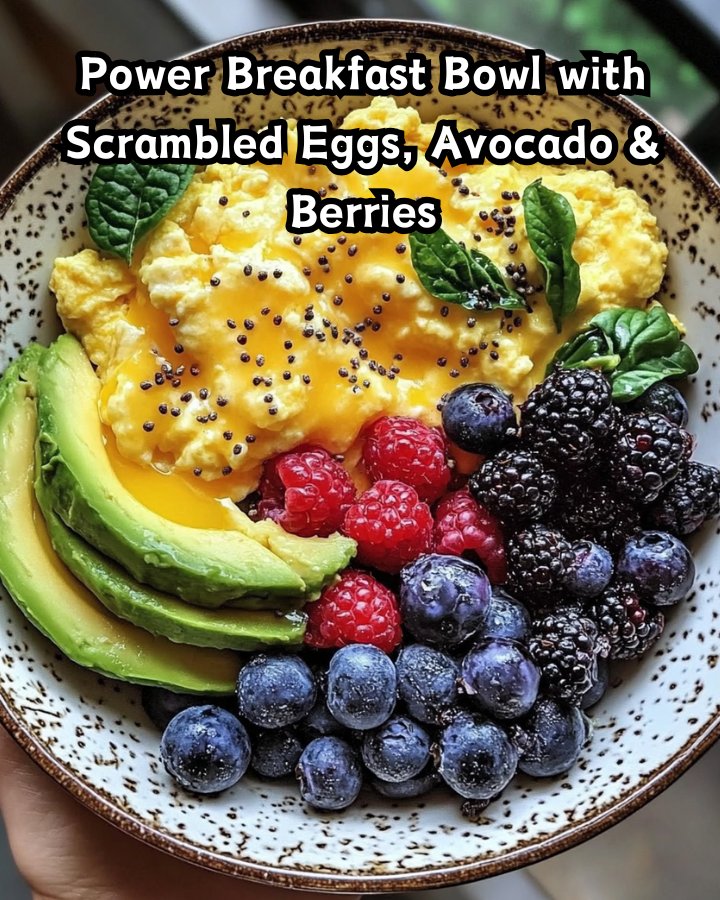 Ultimate Power Breakfast Bowl with Avocado & Berries