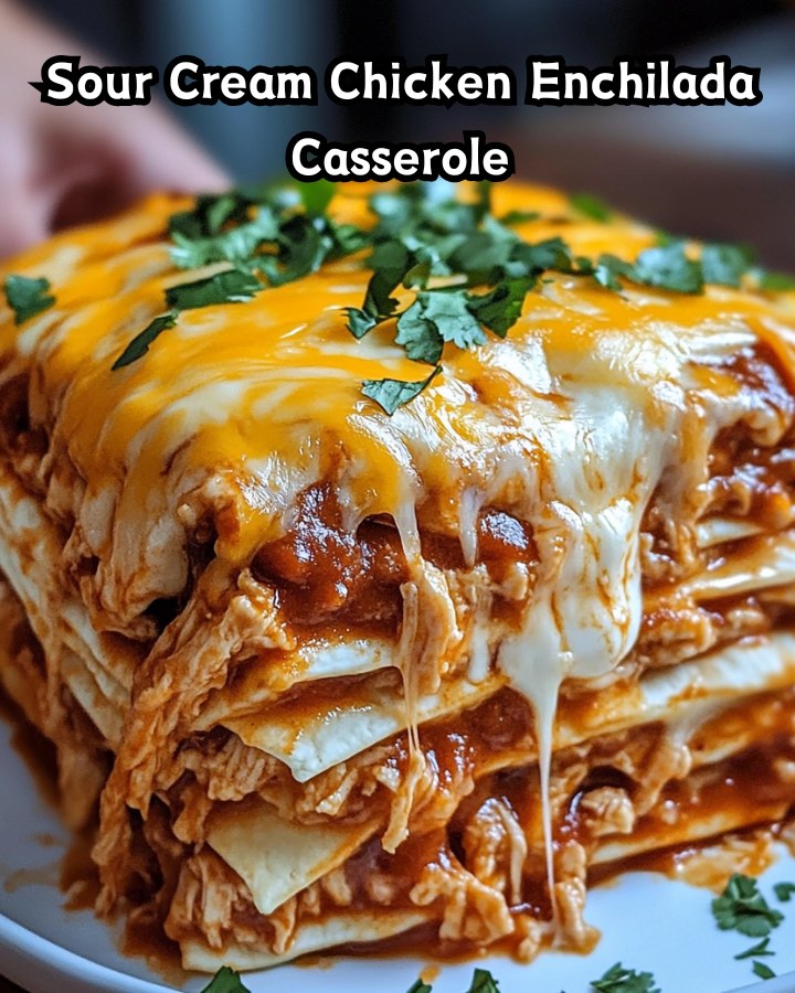 Easy Sour Cream Chicken Enchilada Casserole Ready in 30 Minutes