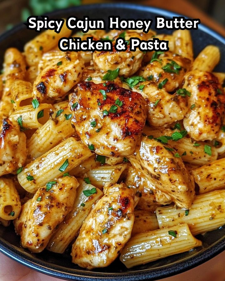 Easy Spicy Cajun Honey Butter Chicken & Pasta Ready in 30 Minutes