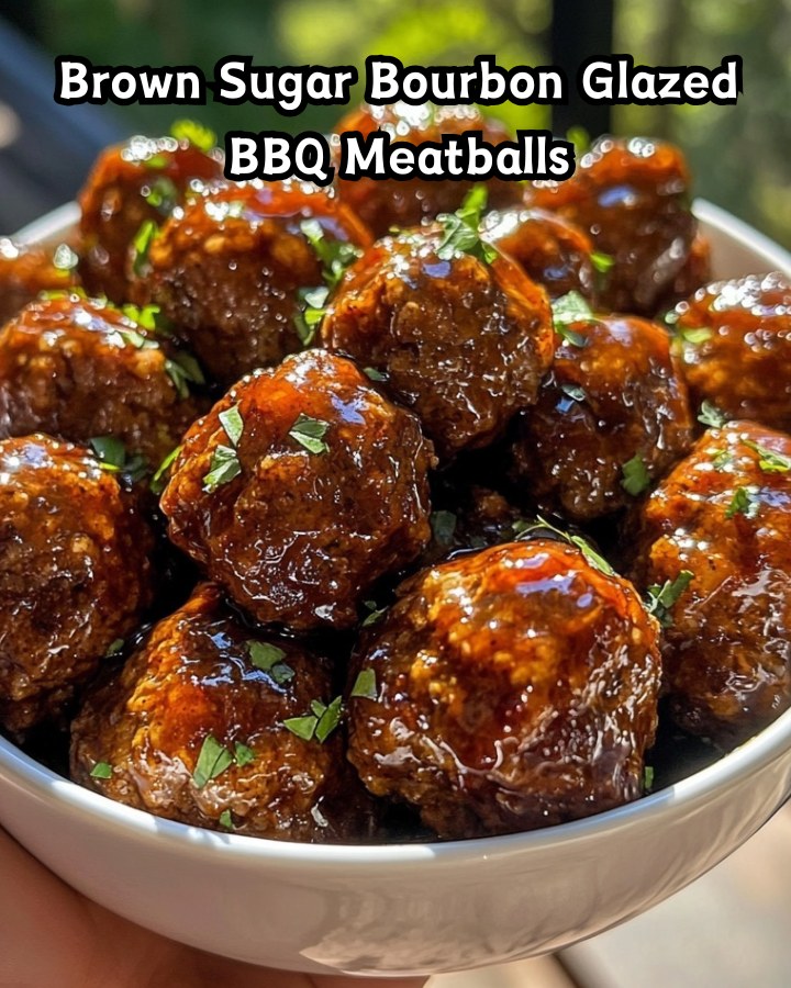 Easy Brown Sugar Bourbon Glazed BBQ Meatballs Ready in 30 Minutes