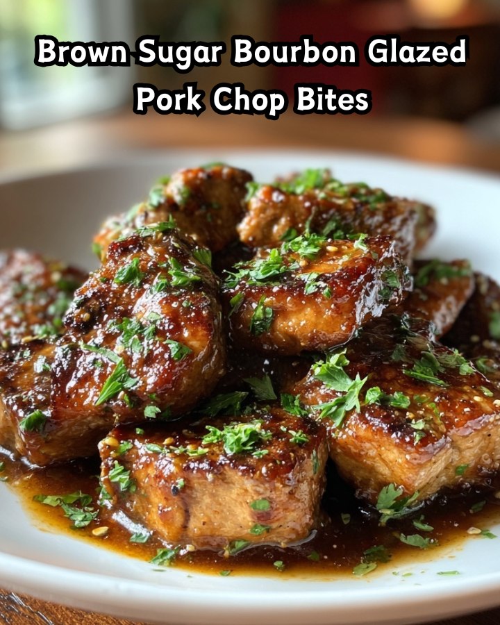 Best Brown Sugar Bourbon Glazed Pork Chop Bites Ready in 30 Minutes