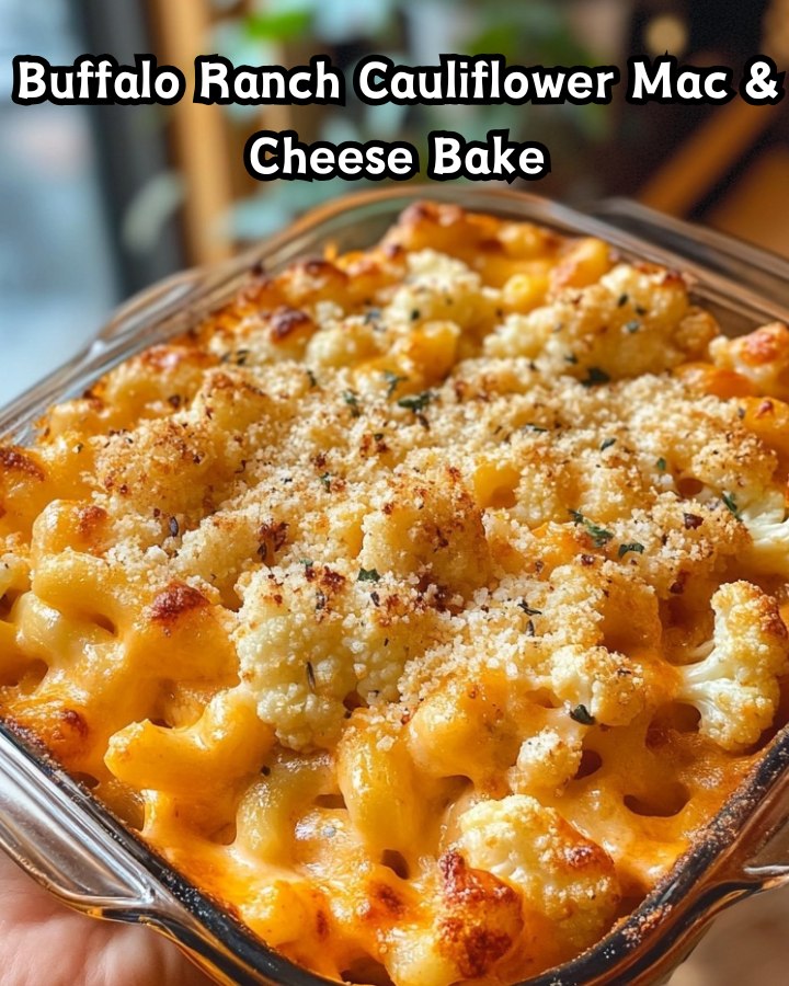 Easy Buffalo Ranch Cauliflower Mac & Cheese Bake Ready in 30 Minutes