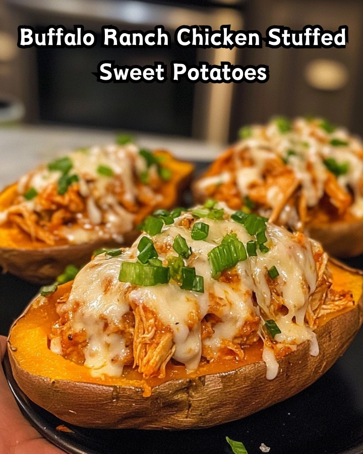 Easy Buffalo Ranch Chicken Stuffed Sweet Potatoes Ready in 30 Minutes