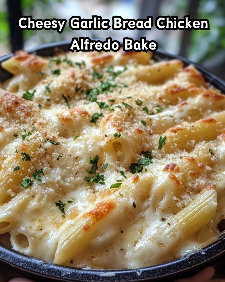 Ultimate Cheesy Garlic Bread Chicken Alfredo Bake Ready in 30 Minutes
