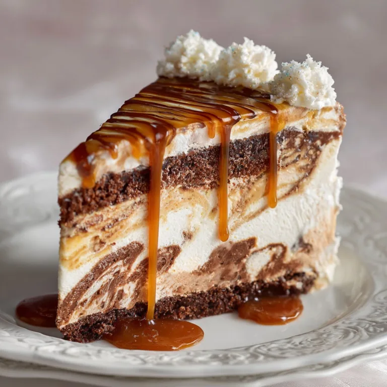 Ultimate Chocolate Caramel Swirl Ice Cream Cake – No-Bake Delight