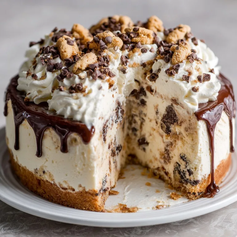 Ultimate Chocolate Chip Cookie Dough Ice Cream Cake – No-Bake