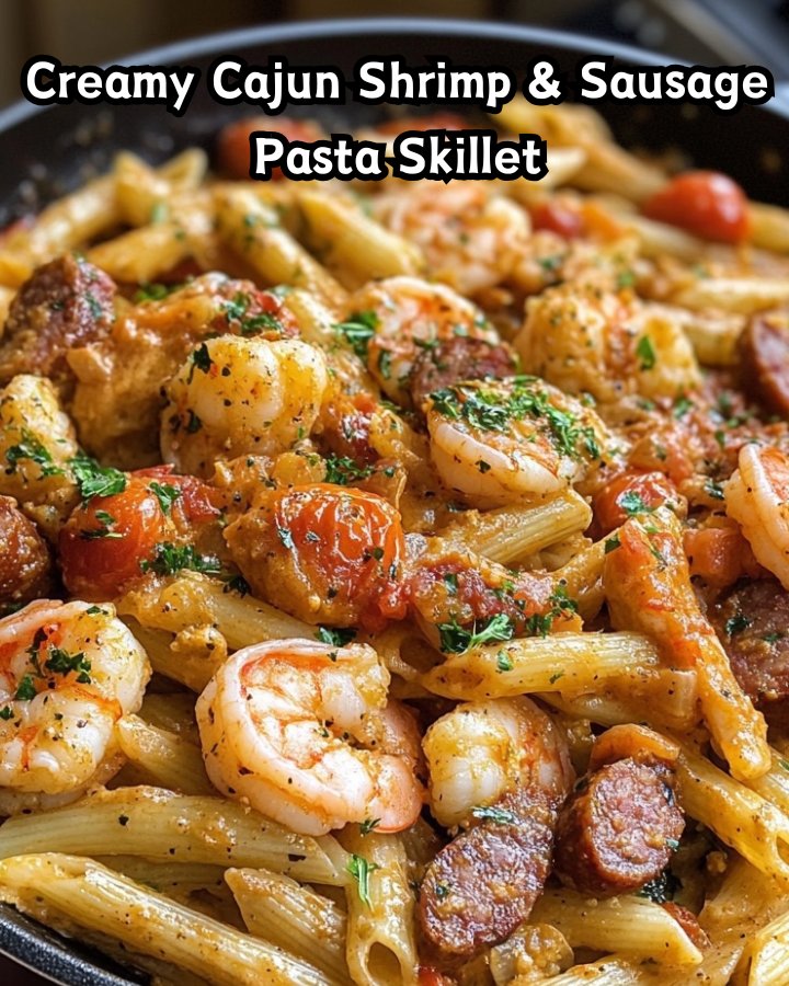 Easy Creamy Cajun Shrimp & Sausage Pasta Skillet Ready in 30 Minutes