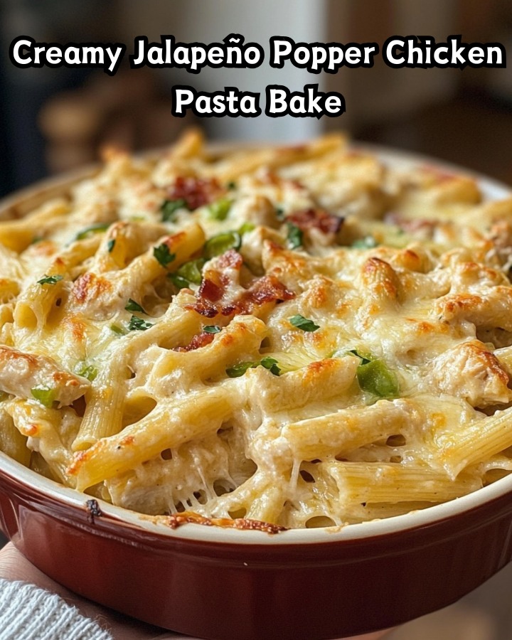 Easy Creamy Jalapeño Popper Chicken Pasta Bake Ready in 30 Minutes