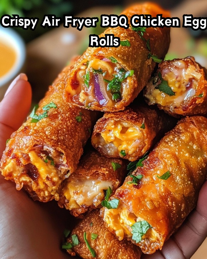 Easy Crispy Air Fryer BBQ Chicken Egg Rolls Ready in 30 Minutes