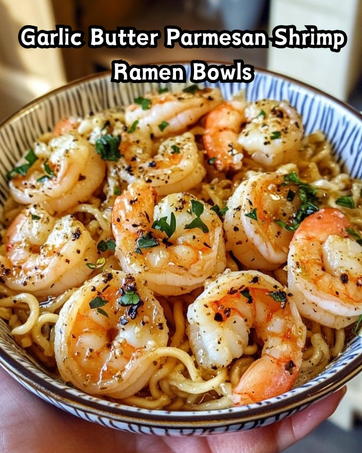 Ultimate Garlic Butter Parmesan Shrimp Ramen Bowls Ready in 30 Minutes