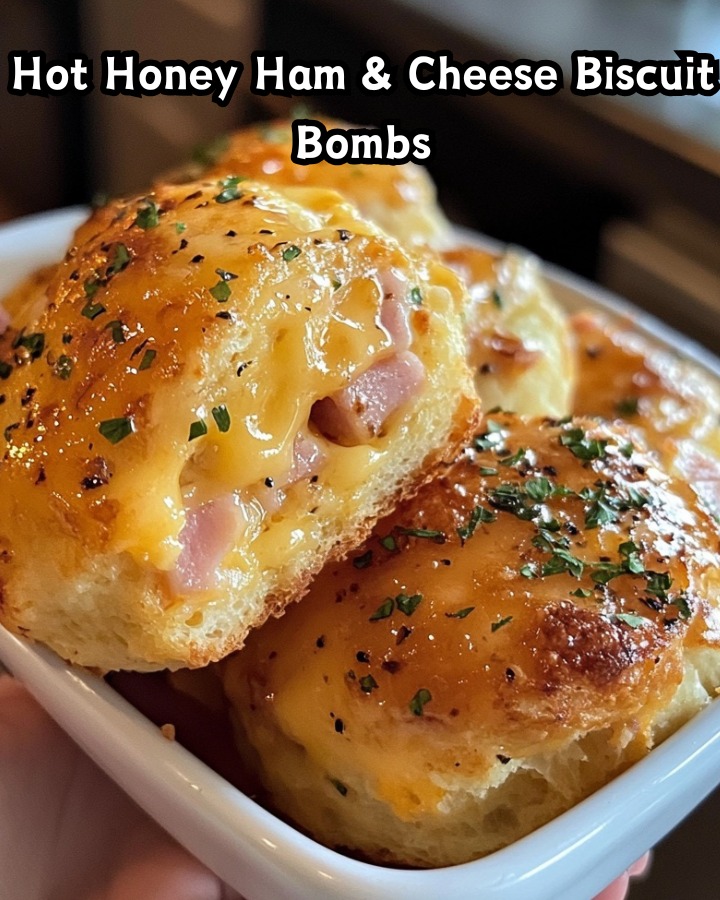 Easy Hot Honey Ham & Cheese Biscuit Bombs Ready in 30 Minutes