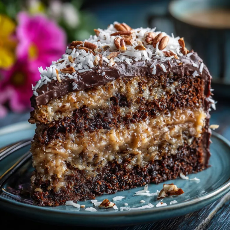 Ultimate Moist German Chocolate Cake with Coconut-Pecan Frosting