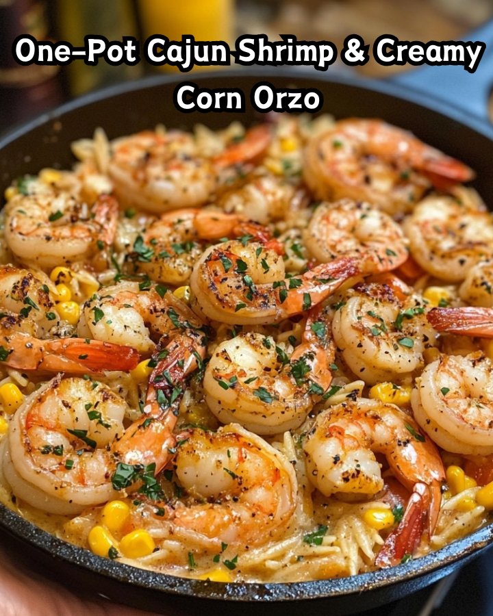 Easy One-Pot Cajun Shrimp & Creamy Corn Orzo Ready in 30 Minutes